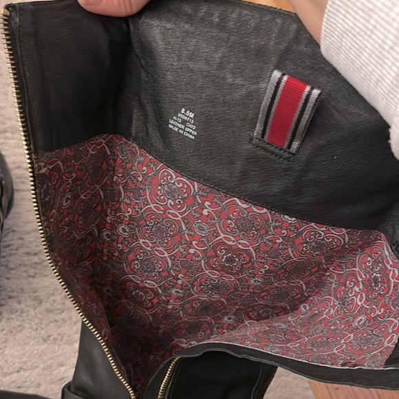 Sperry - Topsider Knee High Black Leather Boots - Size 8.5 - Picture 5 of 7